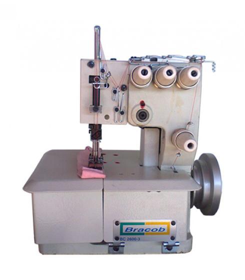 Imagem de Máquina de Costura Galoneira Semi-Industrial Completa, 3 Agulhas, 4 Fios, 2000rpm, BC2600-3