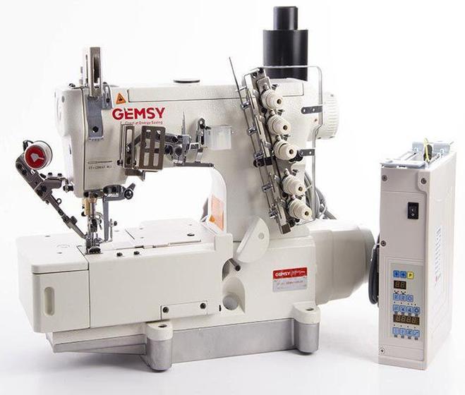 Máquina de Costura Industrial Galoneira Eletrônica, c/ Direct Drive, GEM5500D3 Menor preço em Máquina de Costura Industrial Galoneira Eletrônica, c/ Direct Drive, GEM5500D3