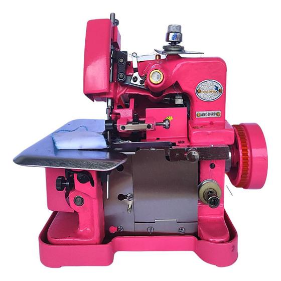 Imagem de Máquina de Costura Overlock Overloque Semi Industrial Portátil Importway IWMC-506 Rosa