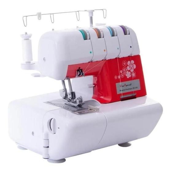 Imagem de Maquina De Costura Overlock Sunspecial Vermelha Ss-320 110V