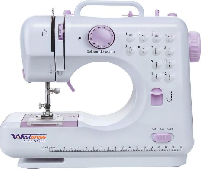 Máquina de Costura Portátil, Bivolt com 12 Pontos - Reta e Zig Zag Menor preço em Máquina de Costura Portátil, Bivolt com 12 Pontos - Reta e Zig Zag