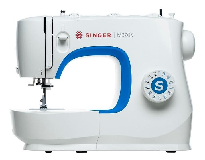 Imagem de Máquina De Costura Reta Portátil Singer M3205 Branca E Azul