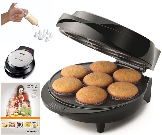 Maquina De Cupcake Maker Pratic Ck01 Mondial Faz 7 Bolinhos+livro de Receitas Máquina de