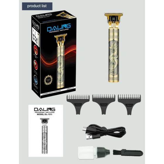 Imagem de Maquina De DALING Cortar Cabelo Afiada Retrô Dragon DL-1311