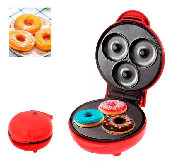 Imagem de Máquina de Donuts e Mini Rosquinhas Faz 3 Confeitaria 110V