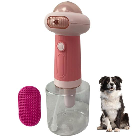 Imagem de Maquina de Espuma Banho Sabao Pet Cao Cachorro Gato Felino Dispenser Shampoo Automatico Escova Massageadora Bateria Recarregavel USB Cuidado Limpeza