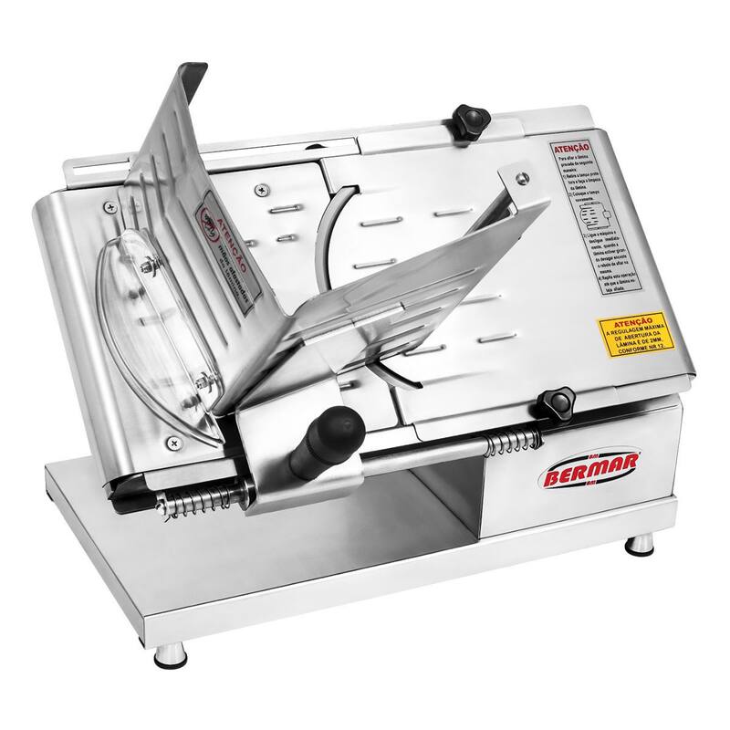 Maquina de Fatiar Frios Elétrica 200 mm Aço Inox Bm96 Mussarela ...