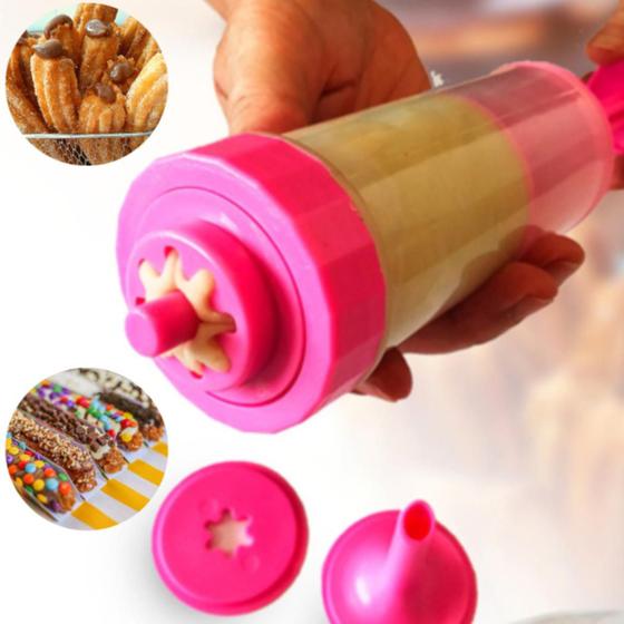 Máquina de Fazer Churros Manual Delícias Caseiras com Facilidade e Diversão Modelador Recheado Forminha Recheio Menor preço em Máquina de Fazer Churros Manual Delícias Caseiras com Facilidade e Diversão Modelador Recheado Forminha Recheio
