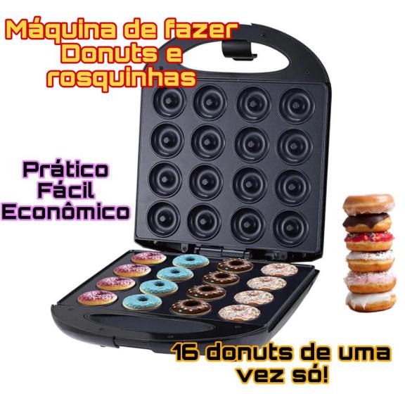 Imagem de Máquina de Fazer Donuts e Rosquinhas 16 Unidades Confeitaria Caseira Cor Cozinha Doce Confeitaria