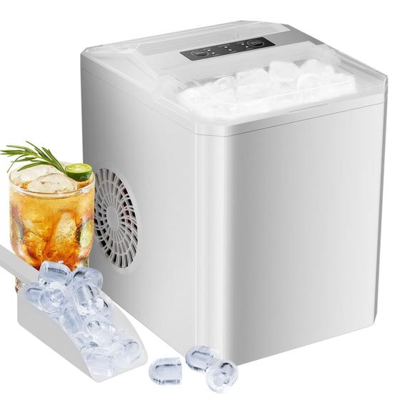 Máquina de fazer gelo de bancada Sweetcrispy Self-Cleaning 26kg/24h Menor preço em Máquina de fazer gelo de bancada Sweetcrispy Self-Cleaning 26kg/24h