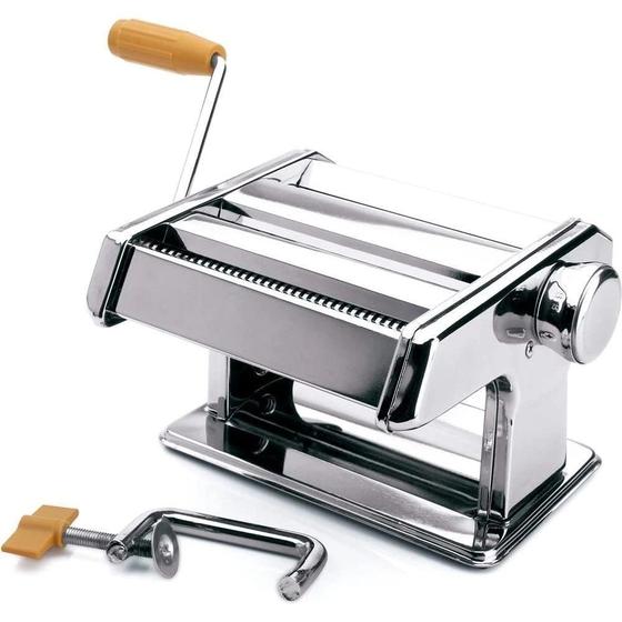 Maquina de Fazer Macarrao com 3 Tipos de Massa Caseira com 2 Cilindros de Corte Fixos Bestfer Menor preço em Maquina de Fazer Macarrao com 3 Tipos de Massa Caseira com 2 Cilindros de Corte Fixos Bestfer