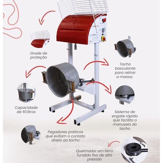 Imagem de Máquina de fazer Massa de Coxinha Misturela para Salgados a Gás 40 L MM40 Maná