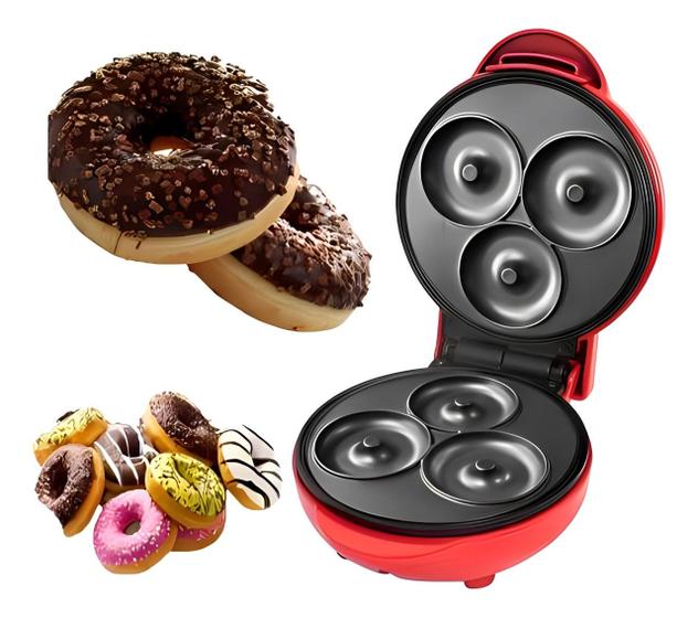 Imagem de Máquina De Fazer Mini Donuts Rosquinhas Confeitaria 3 Furos