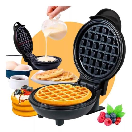 Imagem de Máquina de Fazer Waffle Rosquinhas Doces café da manhã Assadeira Mini Bundt Cake Maker Premium (110, Volts)