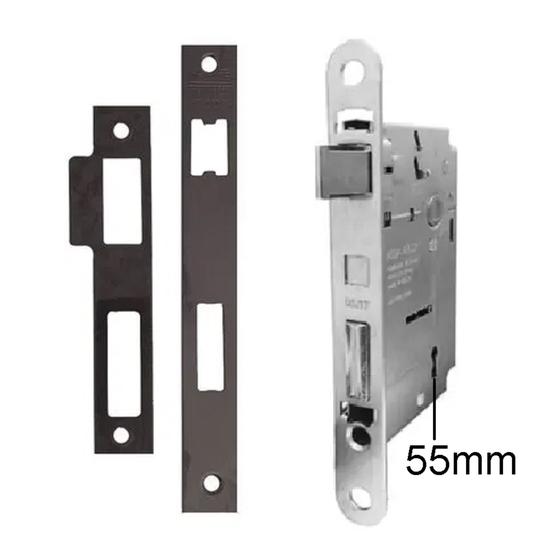 Imagem de Maquina de fechadura Interna Preta St2 55mm Lafonte 1515-Avulsa