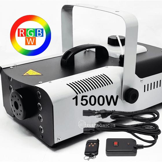 Imagem de Maquina De Fumaça 1500w Profissional 8 Leds Rgbw Variação de Cores LKY10