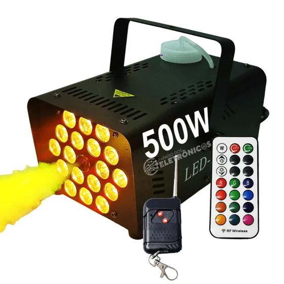 Imagem de Máquina De Fumaça 500W 18 LEDs RGBW Com 2 Controles Remoto 110V  1948818