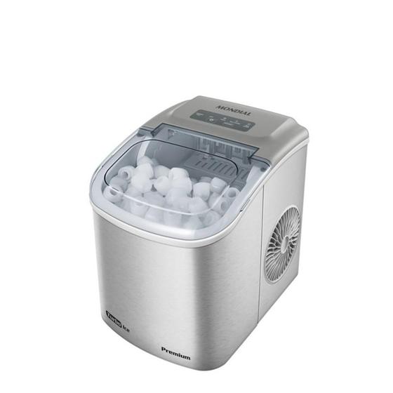 Máquina de Gelo Mondial 12kg Turbo Ice Premium MG-12-GI Cinza 220V Menor preço em Máquina de Gelo Mondial 12kg Turbo Ice Premium MG-12-GI Cinza 220V