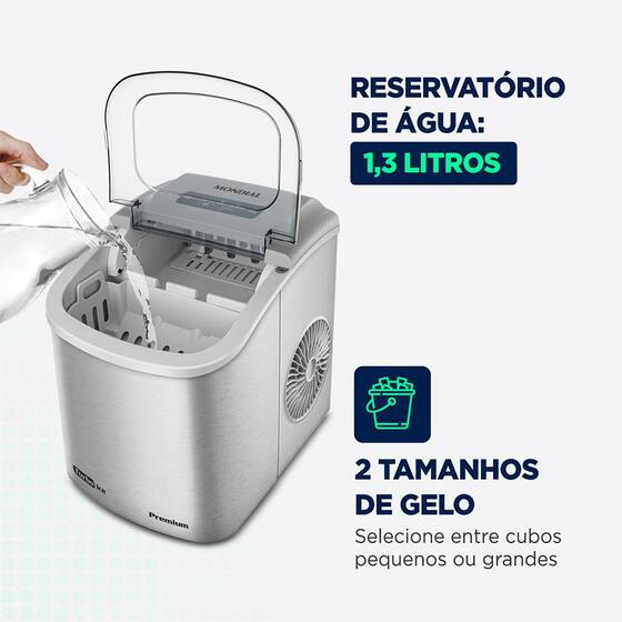 Máquina de Gelo Turbo Ice Premium Mondial MG12GI