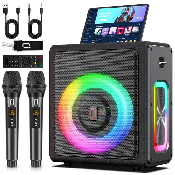 Imagem de Máquina de Karaokê PPMIC MS75 com 2 Microfones Sem Fio Bluetooth