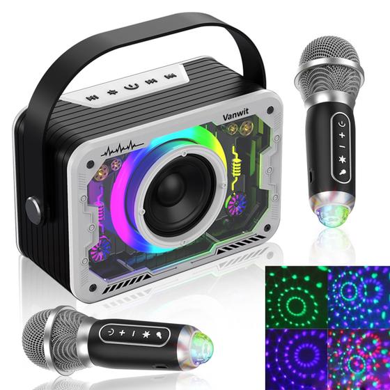 Imagem de Máquina de Karaokê Vanwit com 2 Microfones Sem Fio Bluetooth