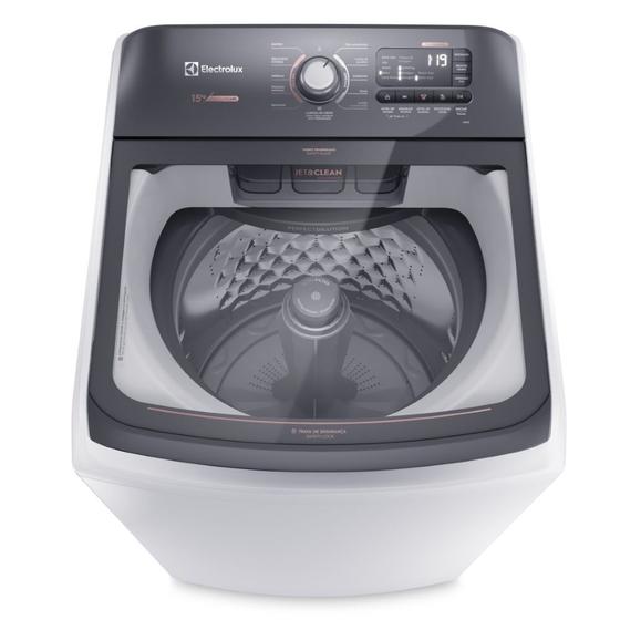 Imagem de Máquina de Lavar 15kg Electrolux Premium Care com Cesto Inox. Jet&Clean e Time Control (LEC15)