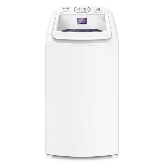 Imagem de Máquina de Lavar Electrolux 8,5kg  Branca Essential Care com Diluição Inteligente e Filtro Fiapos (LES09)