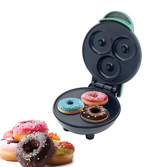 Imagem de Máquina de Mini Donuts Rosquinhas Cozinha Antiaderente Confeitaria Sobremesa Culinária Crianças Biscoito