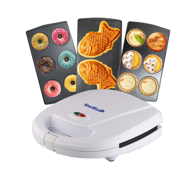 Imagem de Máquina de sobremesas 3 em 1 StarBlue Mini-Donuts, Mini-Pie, Taiyaki