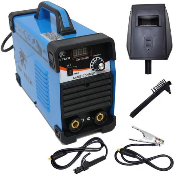Máquina de Solda Inversora 170A BIVOLT AK-170 USK Fator 60% Menor preço em Máquina de Solda Inversora 170A BIVOLT AK-170 USK Fator 60%