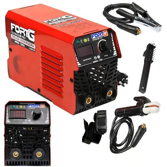 Imagem de Máquina de Solda Inversora Compacta MMA 100A com Display Digital  220V - FortG