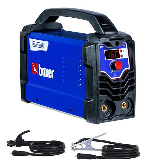 Máquina de solda inverter Boxer Flama 161 BV azul e preta 110V/220V ...