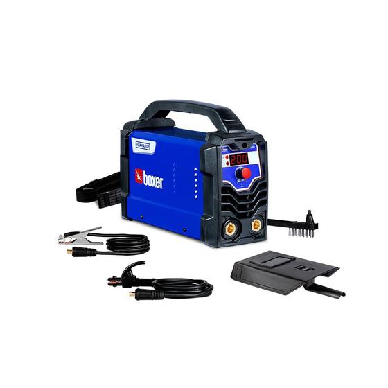 Máquina de Solda Inverter Boxer Flama 161 BV Azul e Preta 110V/220V ...