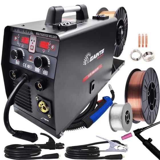 Maquina De Solda Mig 4X1 Biv 180 Tig Mma Tocha Arames Saints - Máquina ...