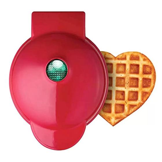 Imagem de Máquina De Waffle Compacta Modelo Coração 220v Vermelho