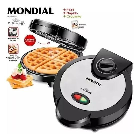 Máquina De Waffle Elétrica Mondial Belga Crocante Maker 1200w Antiaderente Menor preço em Máquina De Waffle Elétrica Mondial Belga Crocante Maker 1200w Antiaderente