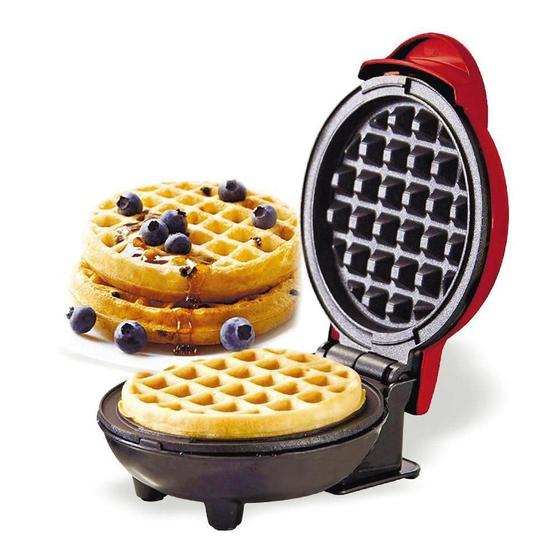 Imagem de Máquina de Waffle Elétrica Pratic Antiaderente Vermelho 110V