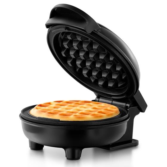 Imagem de Máquina de Waffle Pessoal Antiaderente, 4 polegadas, Preto