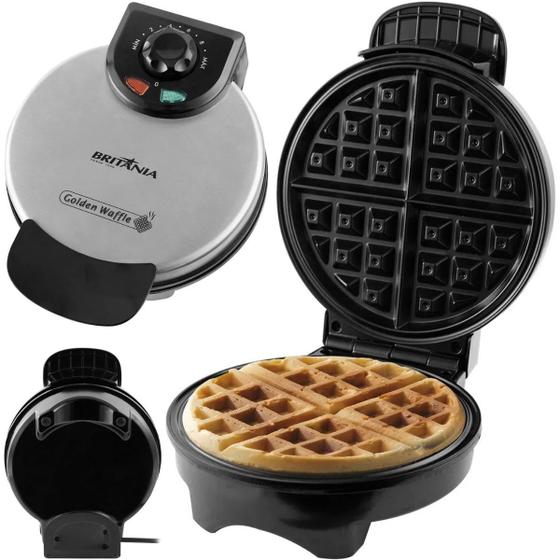Máquina De Waffles Britânia Golden Grill Waffle com controle de