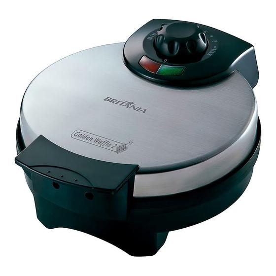 Máquina de Waffles Golden Waffle Britânia 850W 110v Menor preço em Máquina de Waffles Golden Waffle Britânia 850W 110v
