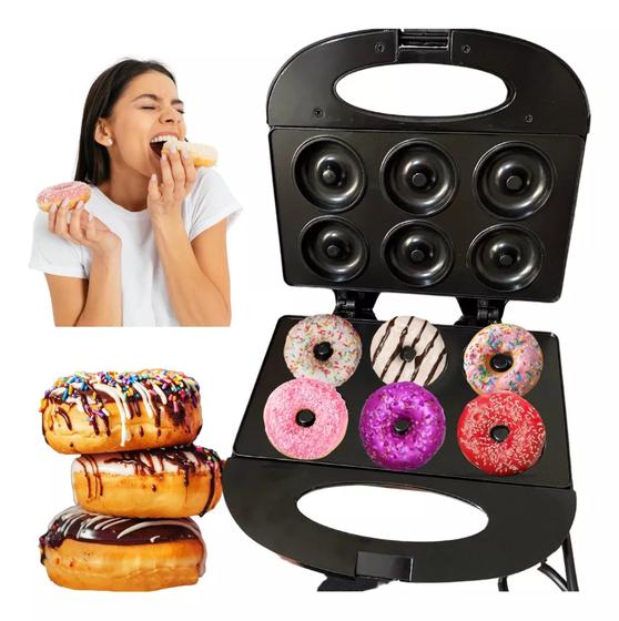 Imagem de Máquina Elétrica Donuts Rosquinhas Deliciosas 6unidades  Confeitaria 750W 110v