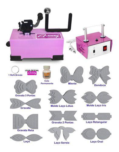 Imagem de Máquina Fazer Laço + Máquina Cortar Fita + Moldes Laço - K26