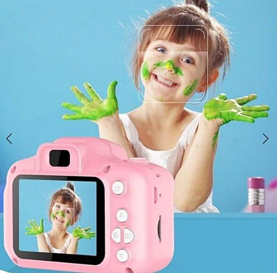 Imagem de Máquina Fotográfica Digital Infantil Sd Vídeos Hd Fotos Jogo Cor Rosa