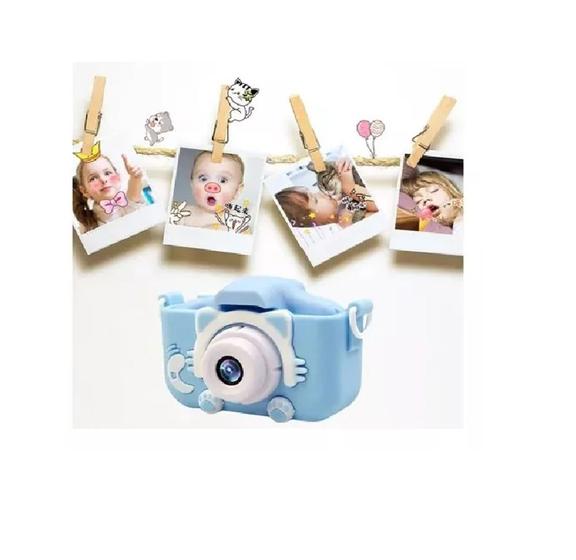 Imagem de Maquina Fotográfica Infantil Digital Gatinho Rosa Tira Foto