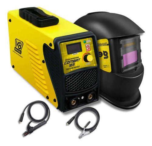 Imagem de Maquina Inversora Solda Bivolt Combat 165 V8 + Mascara Solda