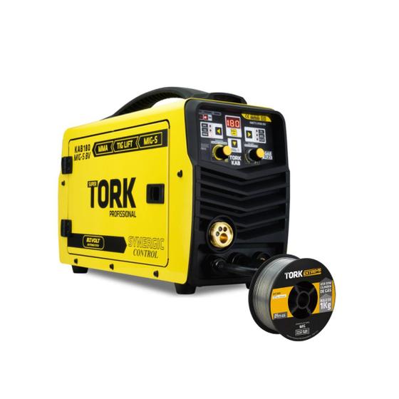 Imagem de Maquina Inversora Solda TORK KAB180 Bivolt  1 Arame E71T1GS 0,8mm Rolo 1kg