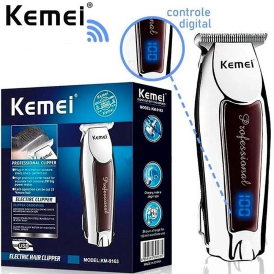 Imagem de Maquina Kemei KM-9164 Para Cabelo e Barba Digital