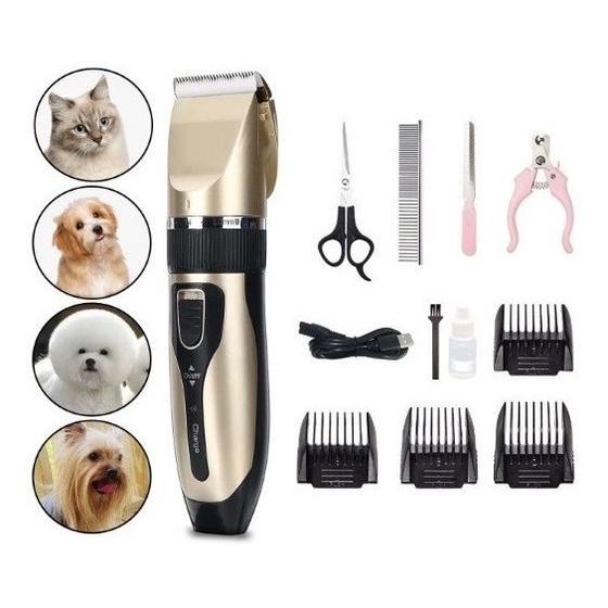 Imagem de Máquina Kit De Corte Tosa Aparador Pet Dog Gatos Hair Clipper Machine Sem Fio Maquininha Silenciosa