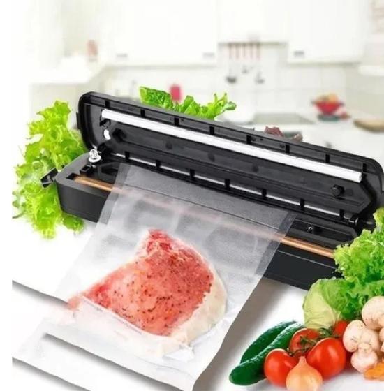 Imagem de Máquina Seladora A Vácuo Automática Preservação Alimentos Com Sacos