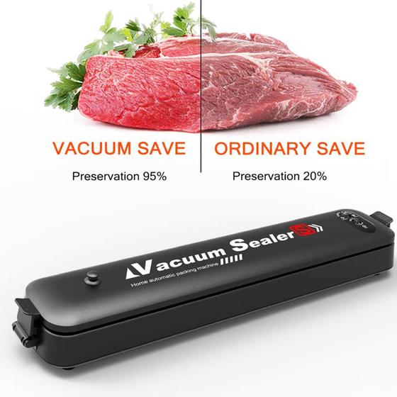Imagem de Máquina Seladora A Vácuo Portátil Automática Vacuum Sealer Elétrica Para Frios Carne Alimentos Alta Qualidade